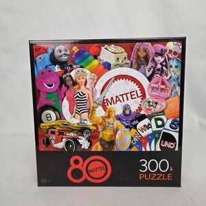 New Sealed Mattel 80th‎ Anniversary 300-Piece Puzzle 80s Retro Barbie Uno Bratz